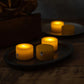 #6154 純蠟燭LED燈-黃-小[弘麒] Led Handcraft Candles (里仁) 36g, 90/cs