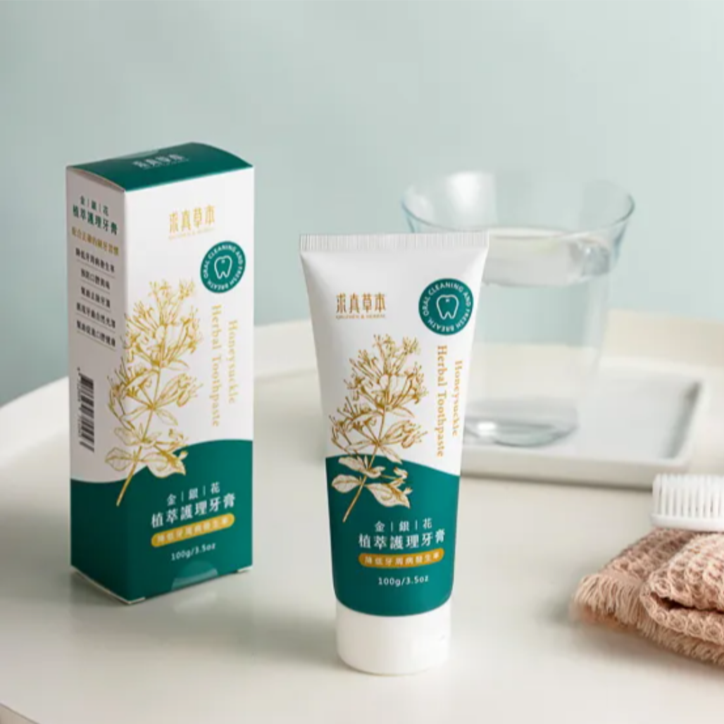 #6172 金銀花植萃護理牙膏 Honeysuckle herbal toothpaste(里仁) 100g, 80/cs