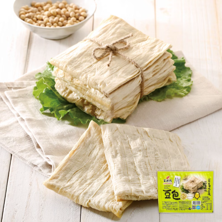 #4132 生豆包 Fresh Bean Curd Rolls (富源成) 300 g, 30/cs