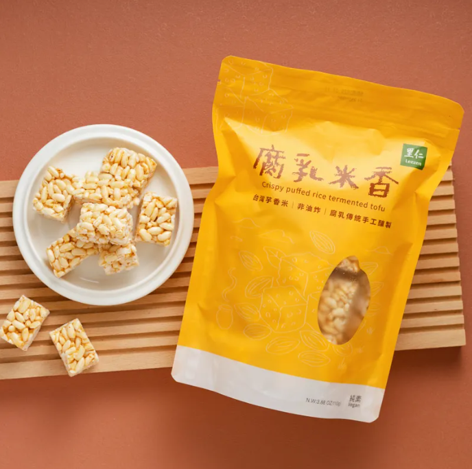 #6554	腐乳米香 Crispy Puffed Rice -Termented Tofu (里仁) 110g, 56/cs