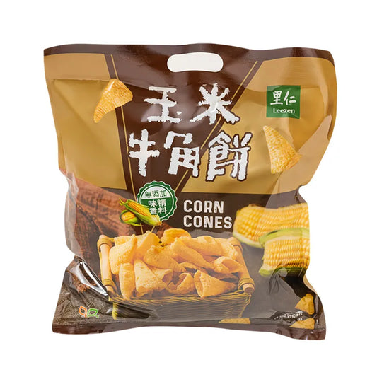 #6373	玉米牛角餅隨手澎拜包 Corn Cones snack packs (里仁) 175g, 12/cs