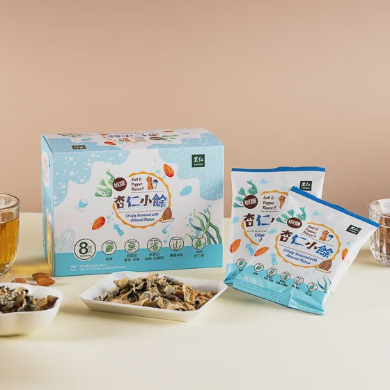 #6378 杏仁小餘 Crispy Seaweed with Almond Flakes-Salt & Pepper Flavor (里仁) 288g, 24/cs