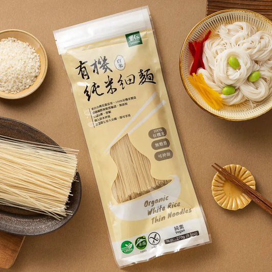 #6396 有機純米細麵 Organic White Rice Thin Noodles (里仁) 270g, 30/cs