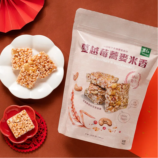 #6495	蔓越莓蕎麥米香 Cranberry & Buckwheat (里仁) 180g, 12/cs