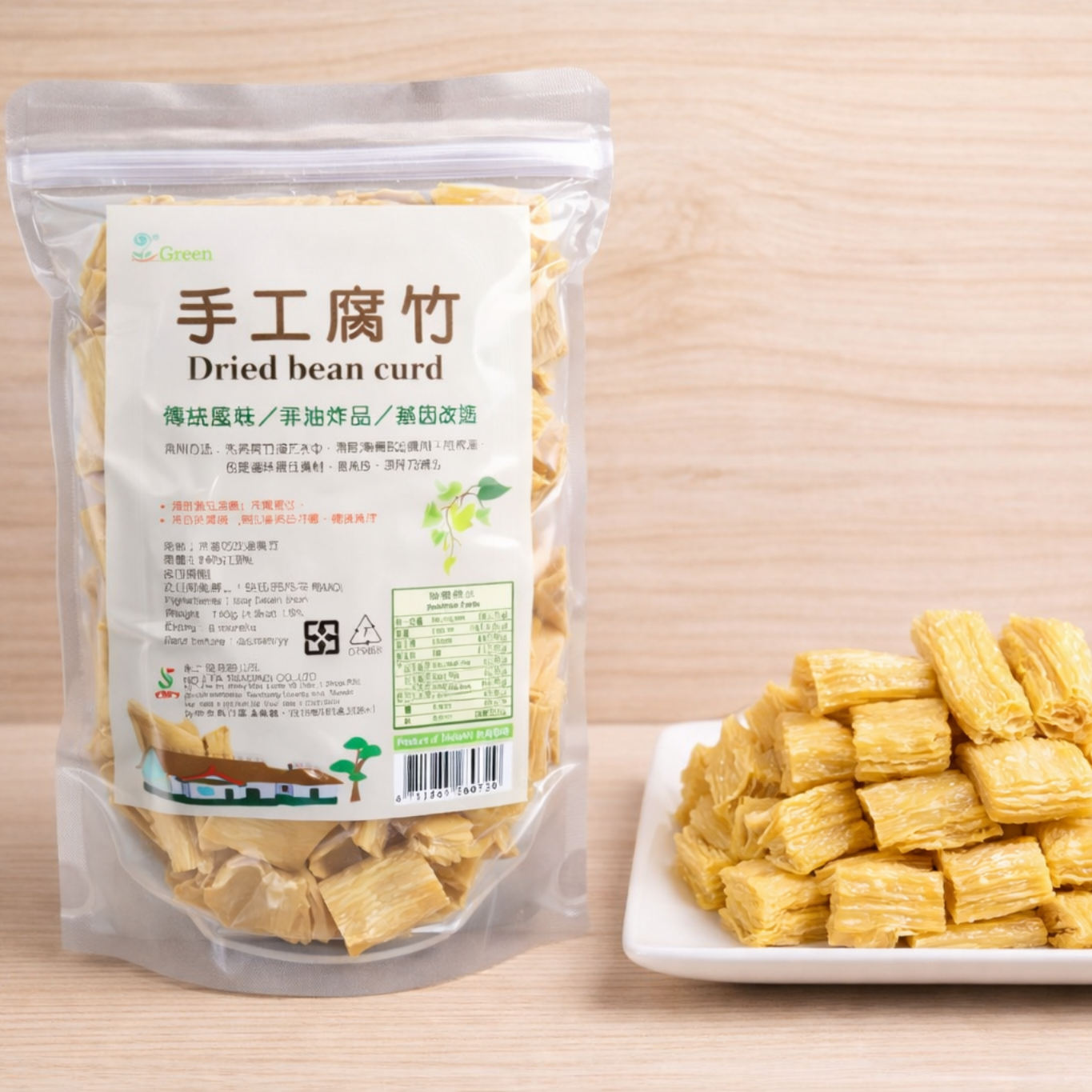 #5184 手工腐竹 Dried bean curd (禾一發) 140 g, 24/cs
