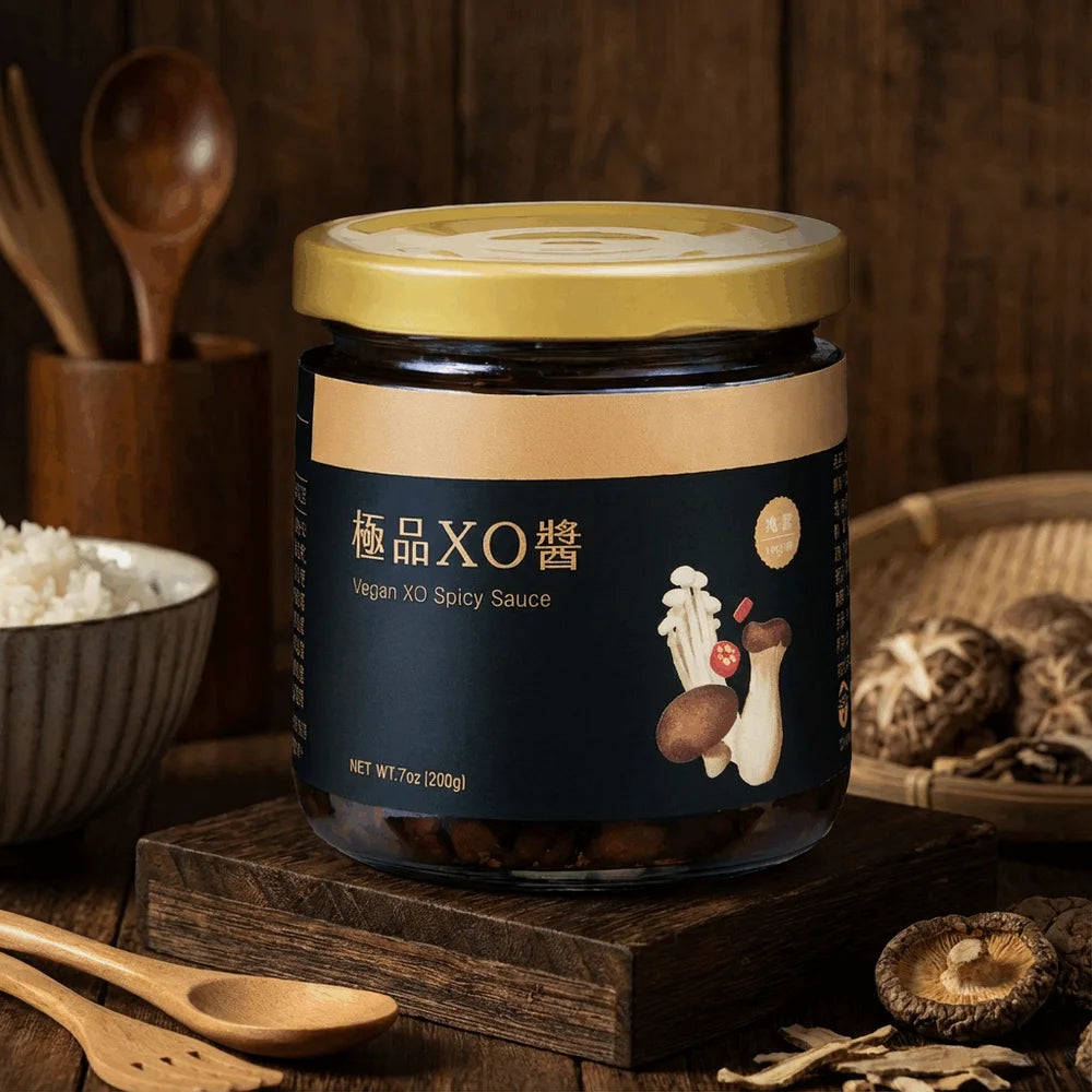 #6633 極品XO醬 Vegan XO Spicy Sauce (菇王) 200g, 12/cs