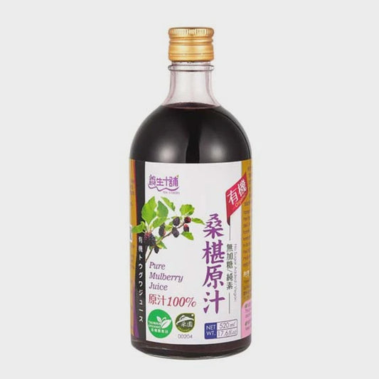 #5975有機桑椹原汁-無加糖 Organic Mulberry Juice -no sugar added (里仁) 520ml, 12/cs
