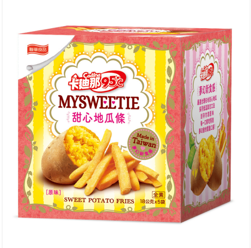 #5209 卡迪那台灣地瓜條 Cadina 95℃ Sweet potato Fries (聯華) 90 g, 12/cs