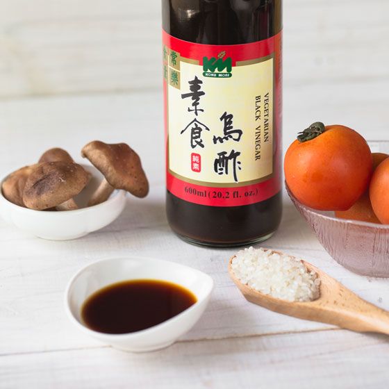 #1530 素食烏醋[大] Vegetarian Black Vinegar (榖盛) 600 ml, 12/cs