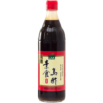 #1530 素食烏醋[大] Vegetarian Black Vinegar (榖盛) 600 ml, 12/cs