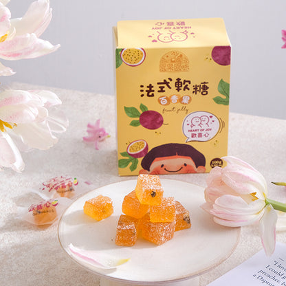#5405 法式水果軟糖-百香果 Passion Fruit Fruit Jelly (里仁) 100g, 24/cs