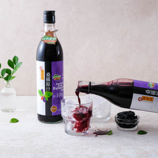 #1581 陳稼莊桑椹原汁[無糖] Pure Mulberry Juice -No Sugar Added (里仁) 600 cc, 12/cs