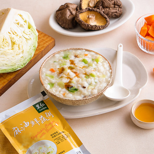 #5110 麻油鮮蔬粥[10入] Vegetable Congee with Sesame Oil (里仁) 310g, 12/cs