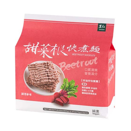 #4976 甜菜根快煮麵-家庭號 Beetroot Instant Noodles (里仁) 840g, 10/cs