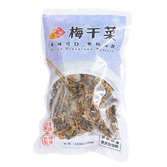 #4102 梅干菜[美之味] Dried Salted Mustard Leaves (里仁) 100 g, 30/cs