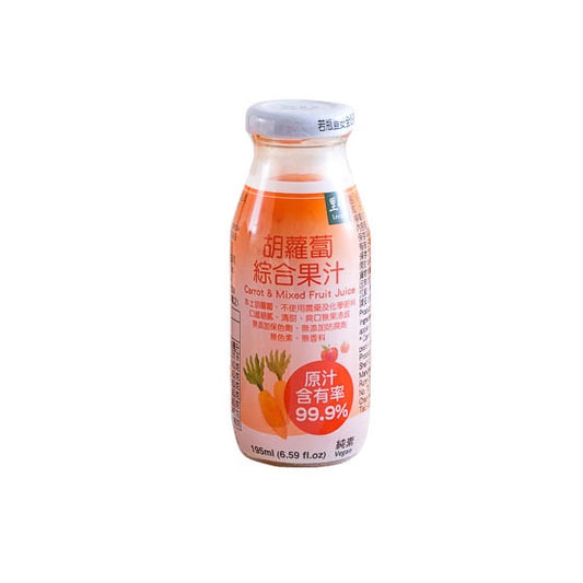 #6127 胡蘿蔔綜合果汁 Carrot & Mixed Fruit Juice (里仁) 195ml, 24/cs